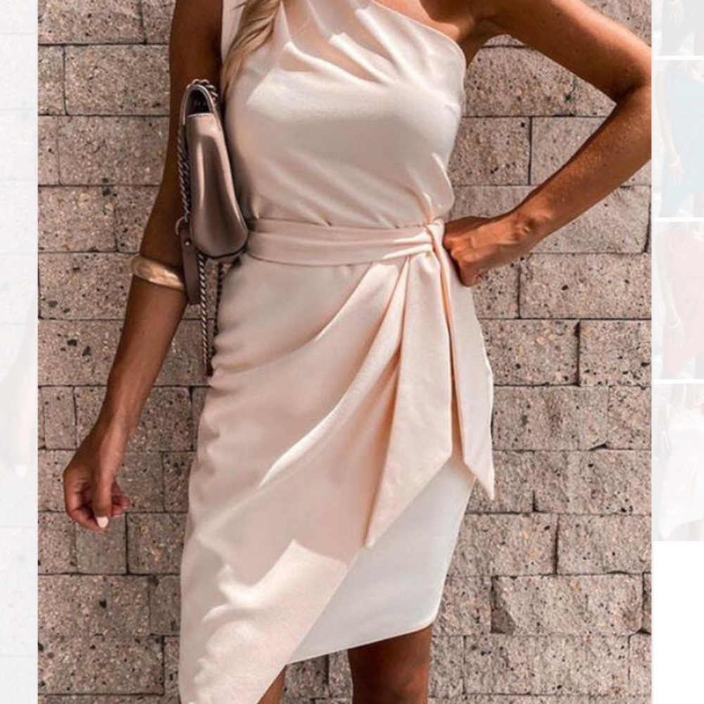 Libelledress One Shoulder Tie Waist Party Dress